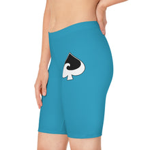 Load image into Gallery viewer, Wave Blue Bike Shorts
