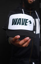 Load image into Gallery viewer, B&amp;W WAVE Trucker Hat
