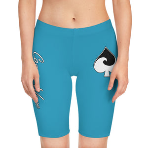 Wave Blue Bike Shorts